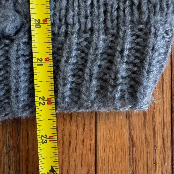 Ombre Bobble Stitch Sweater Medium • Textured Knit Cream Taupe Cozy Pullover - Picture 8 of 8